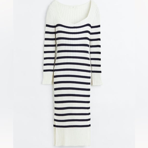 H&M STRIPED KNIT DRESS - Picture 7 of 9
